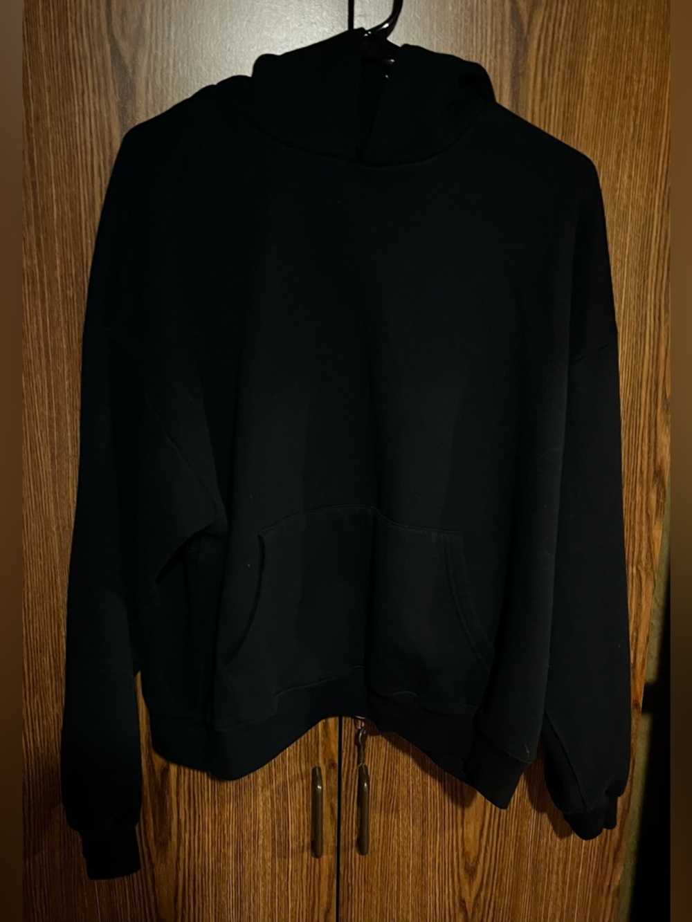 Skims Black Hooded Pullover Sweatshirt 2X